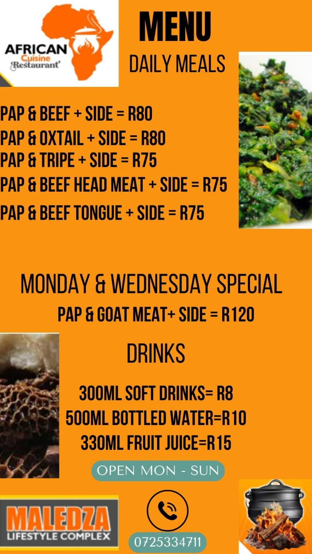 African Cuisine Restaurant Bed and Breakfast Giyani Eksteriør billede